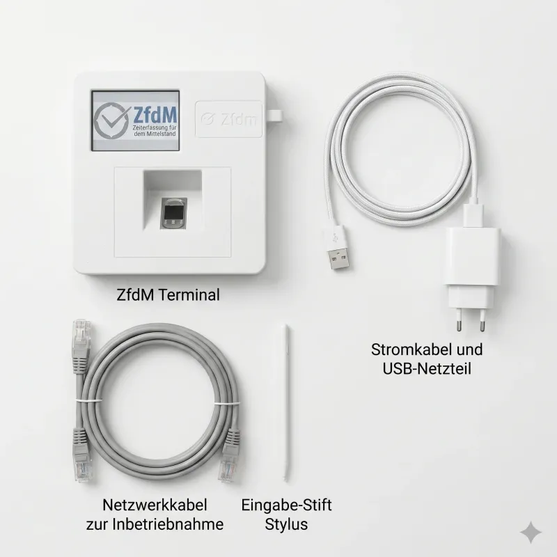 ZFDM Zeiterfassung: Lieferumfang